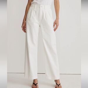 Madewell NWT The Harlow Wide-Leg Jeans in Tile White Size 33 High Rise